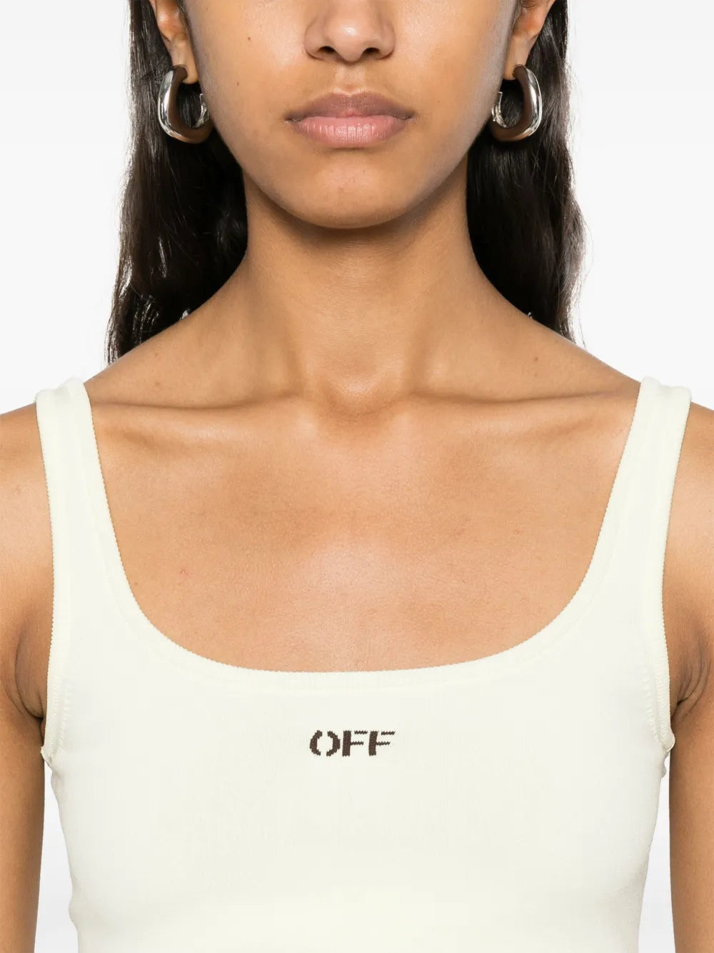 OFF STAMP SLICK TANK TOP LIME CREAM MOLE