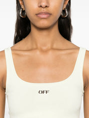 OFF STAMP SLICK TANK TOP LIME CREAM MOLE