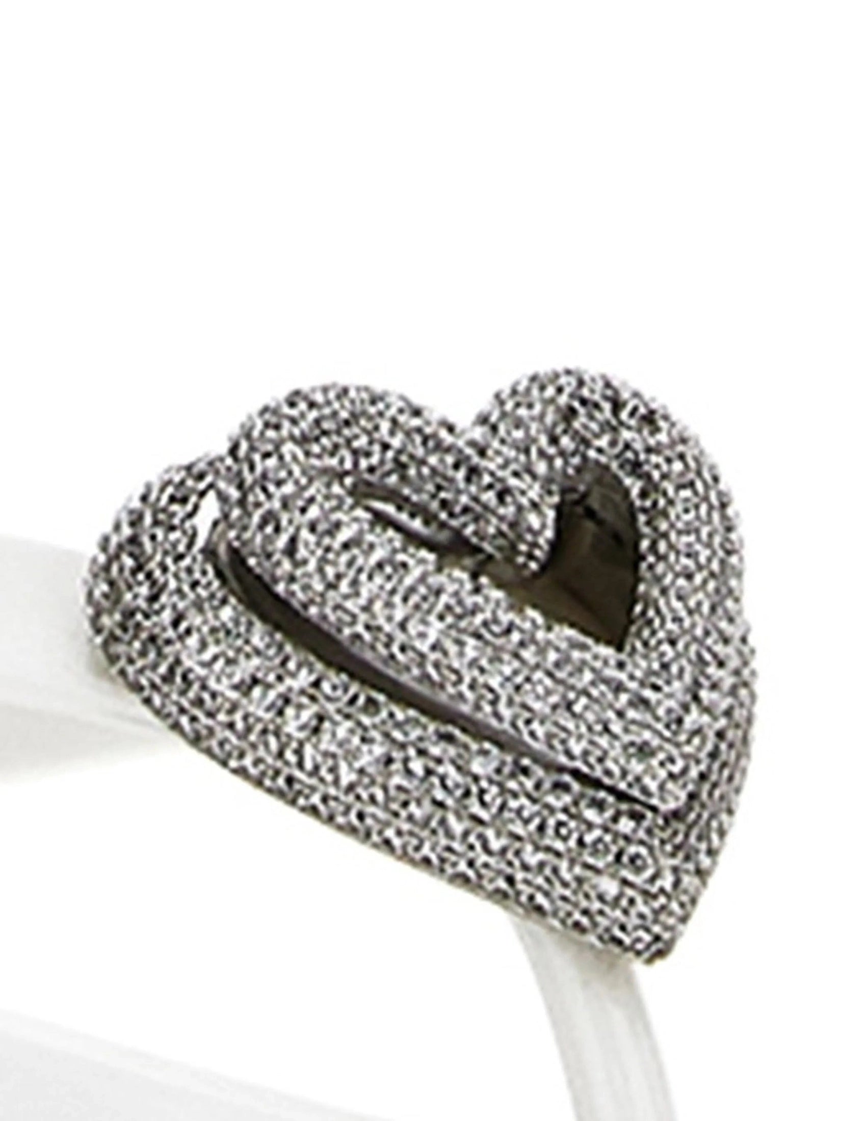 Double heart rubber thong white flip flops (5mm)