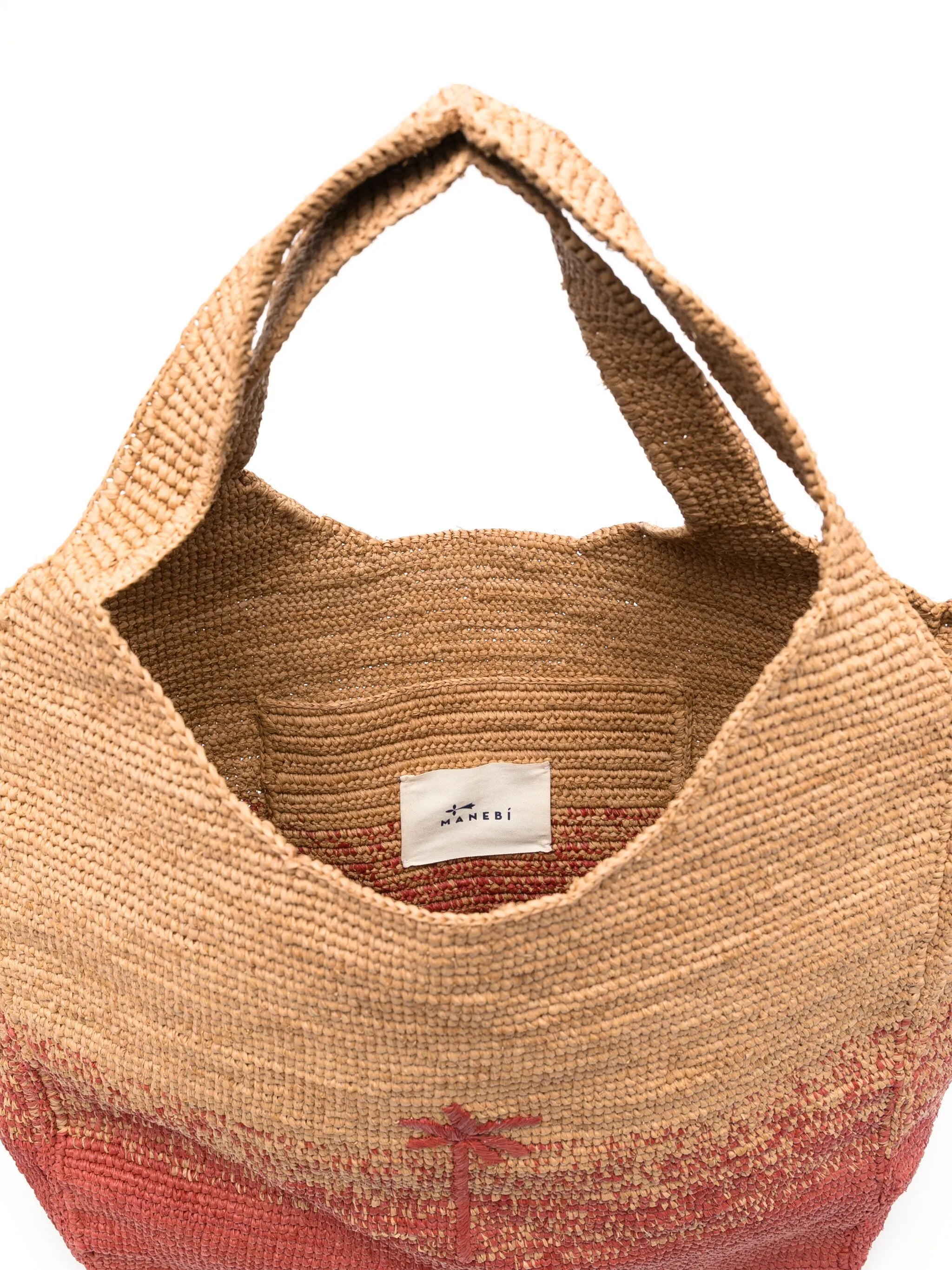 MANEBI RAFFIA MAXI TOTE BAG