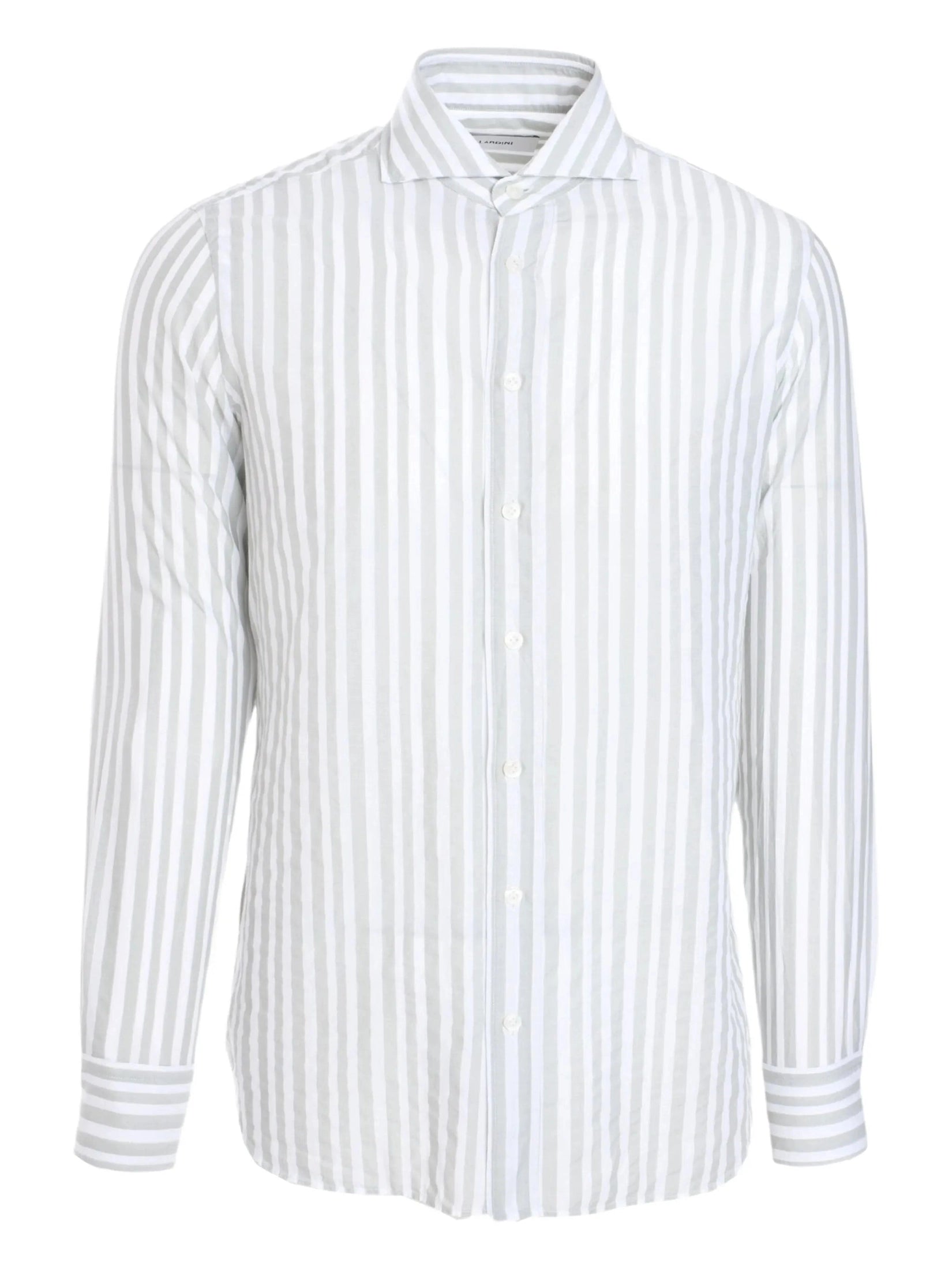 Striped button-up shirt