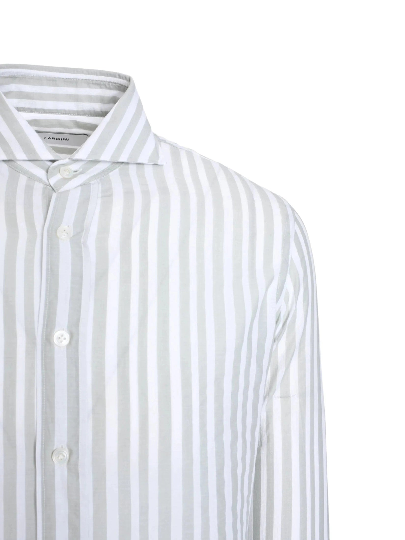 Striped button-up shirt