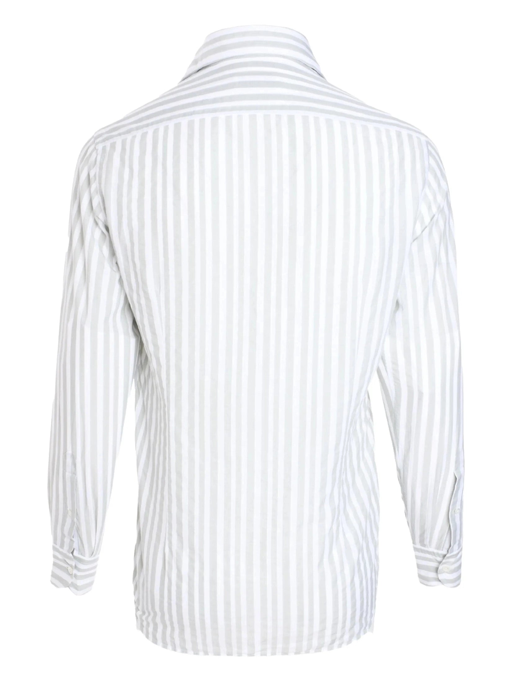 Striped button-up shirt