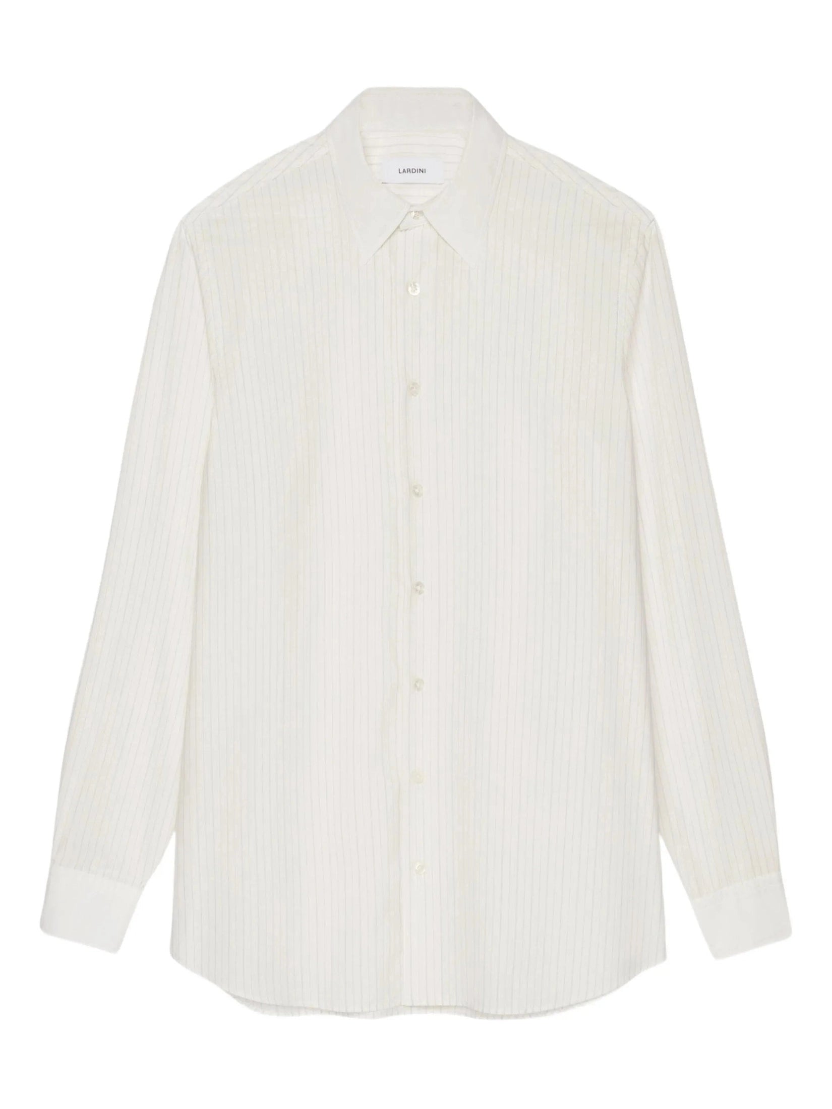 Striped button-up shirt