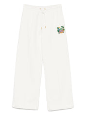 CASA BEACH WAVE PRINTED OPEN HEM SWEATPANTS