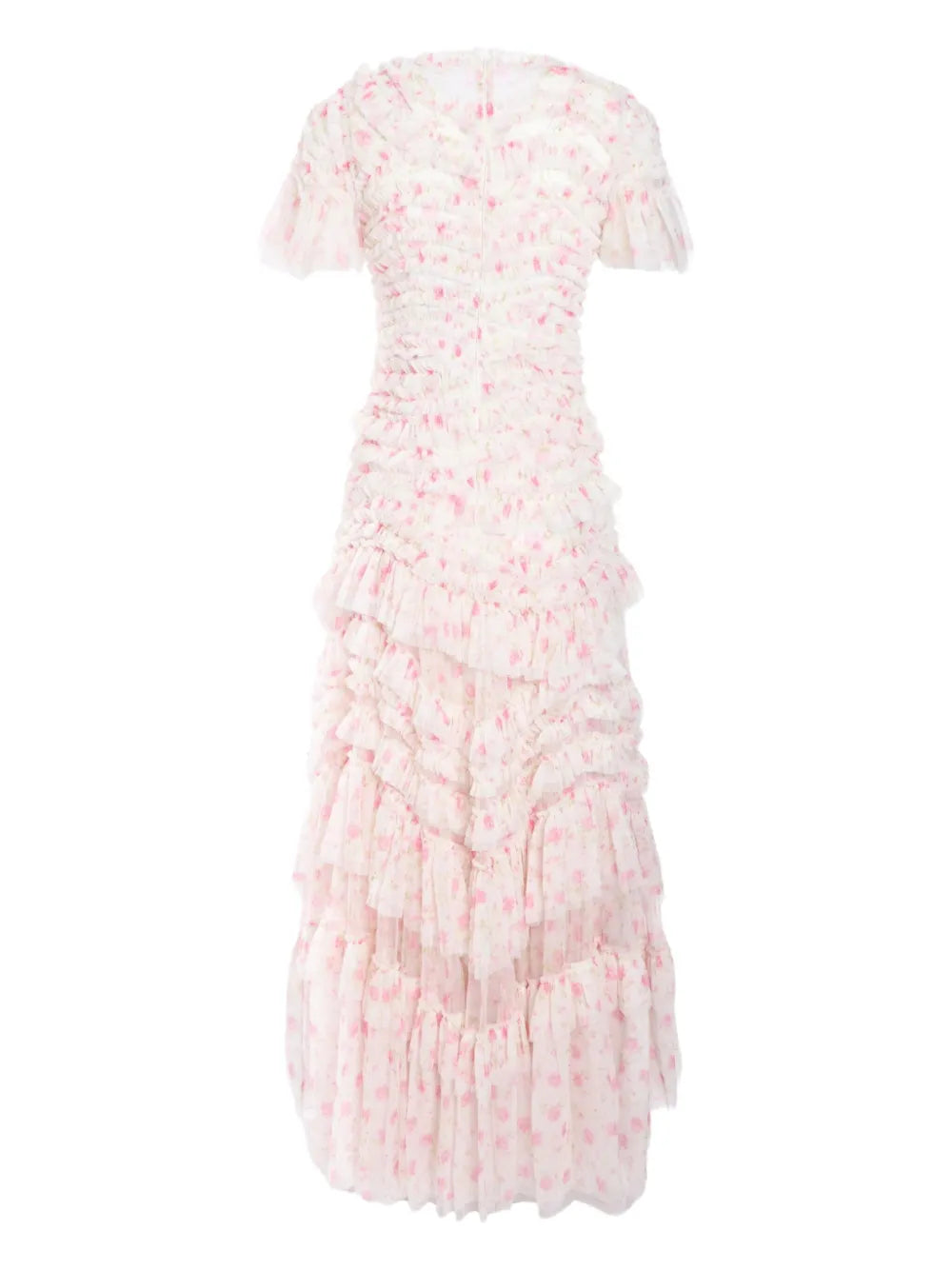 ROSE DITSY RUFFLE SHORT SLEEVE GOWN
