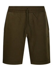 COTTON DIAGONAL FLEECE LOGO SHORTS