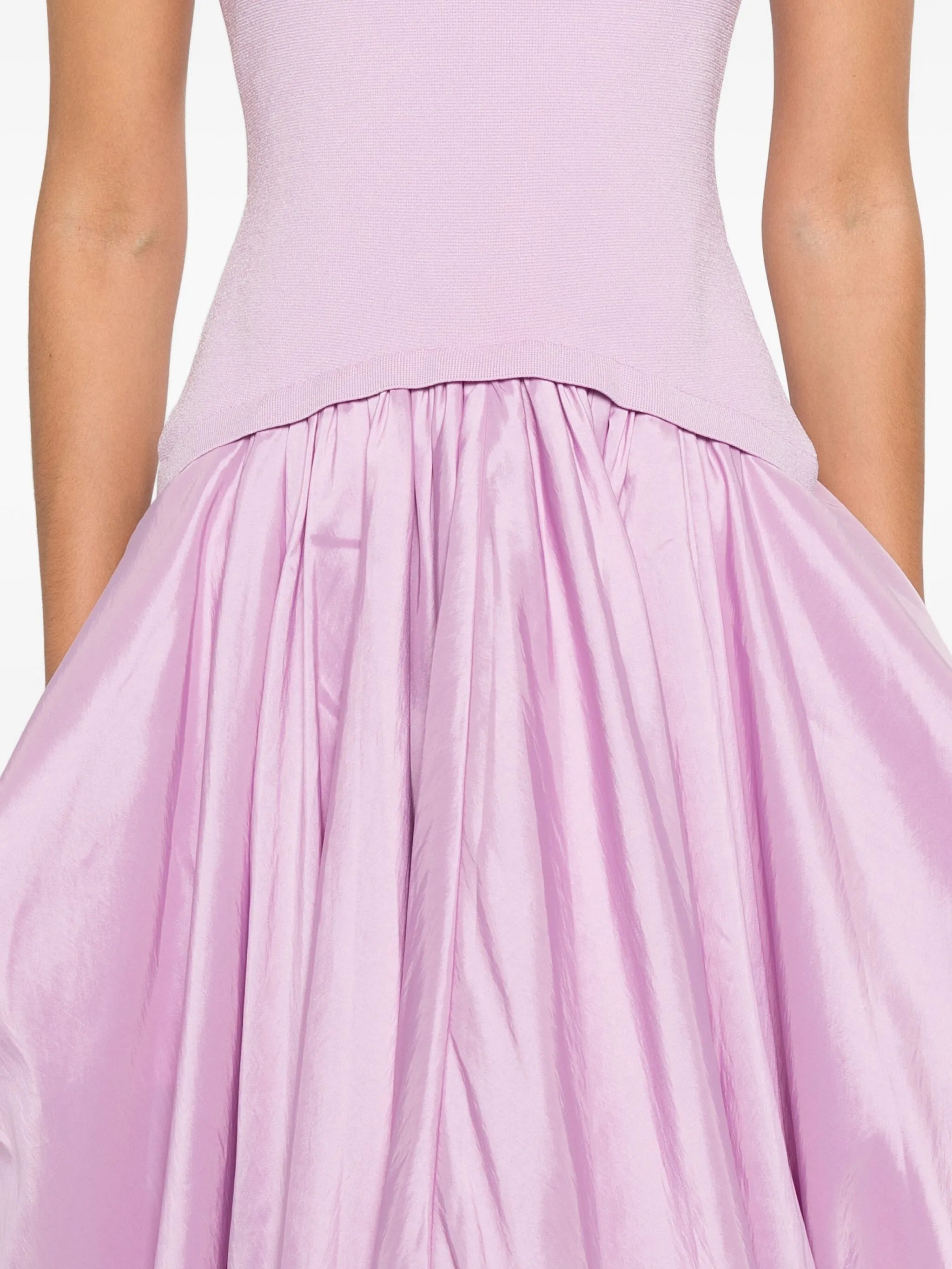 IZZY STRAPLESS TAFFETA MIDI DRESS