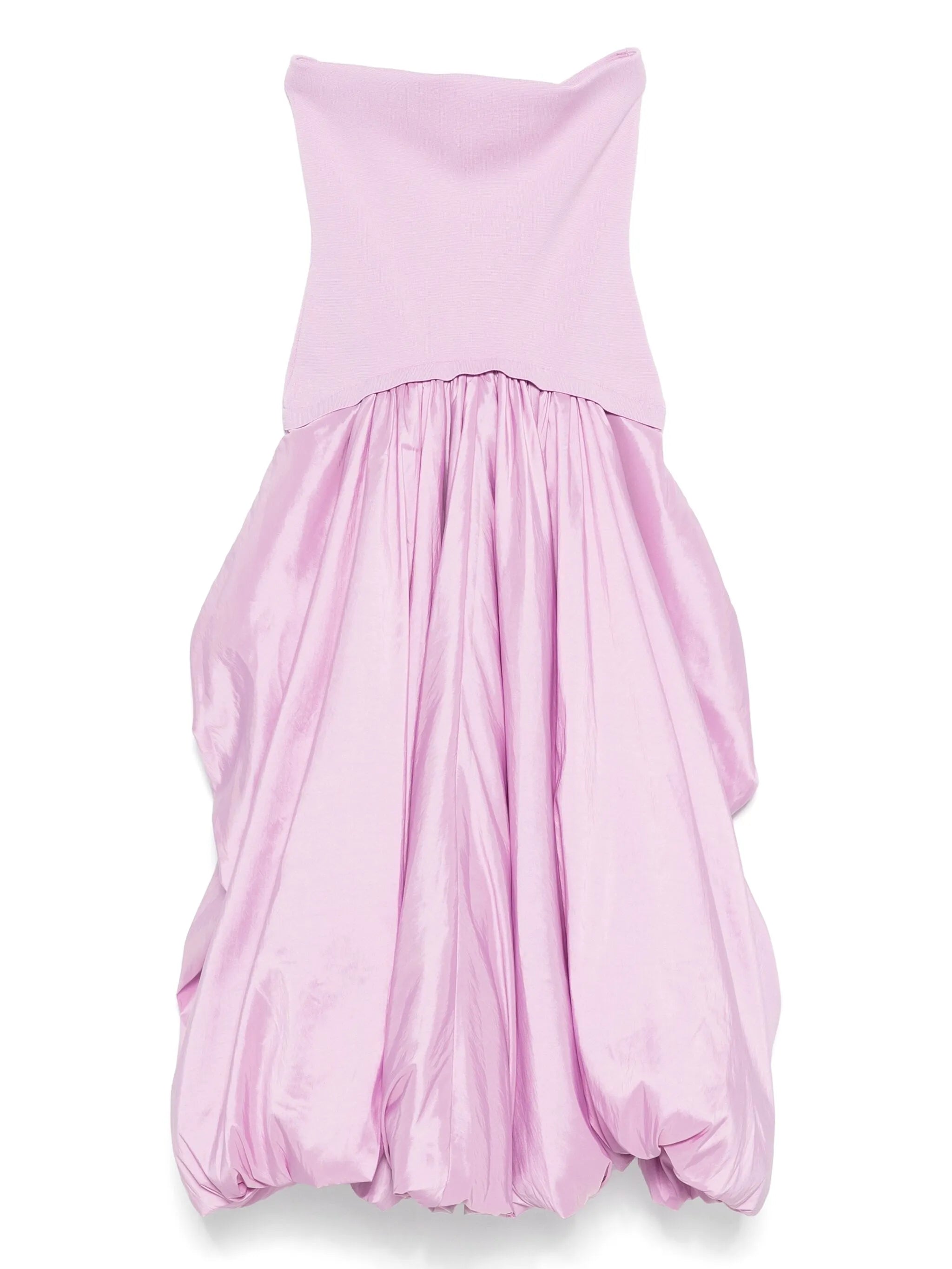 IZZY STRAPLESS TAFFETA MIDI DRESS