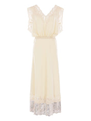 Rabanne lace-trimmed midi dress