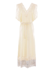 Rabanne lace-trimmed midi dress
