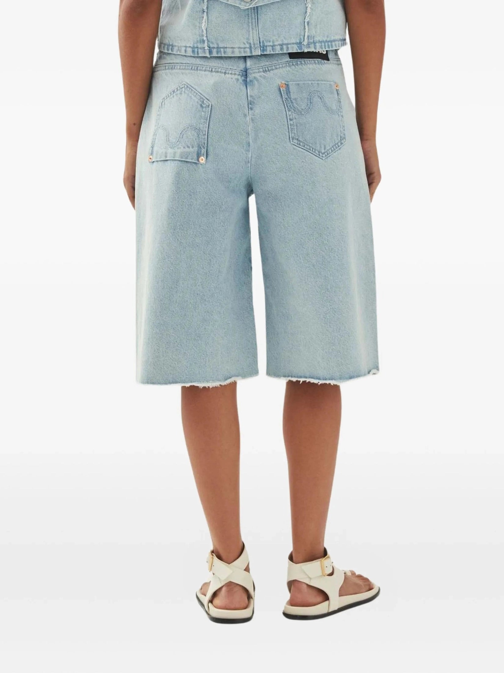 Erica light blue denim shorts