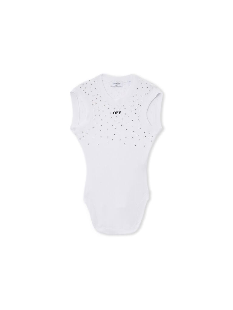 OW X Swarovski Ribbed Kat Top