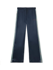 Satin wide pants night sky haute red