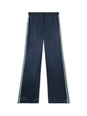 Satin wide pants night sky haute red