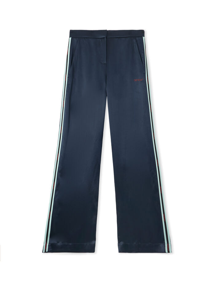 Satin wide pants night sky haute red