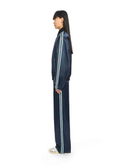 Satin wide pants night sky haute red