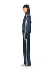 Satin wide pants night sky haute red