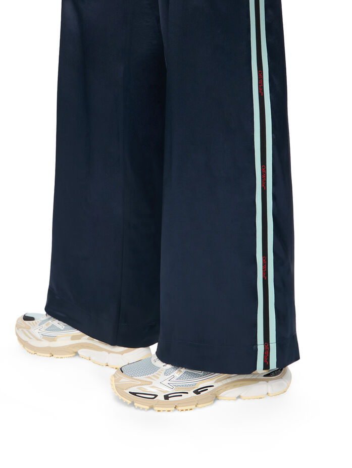 Satin wide pants night sky haute red