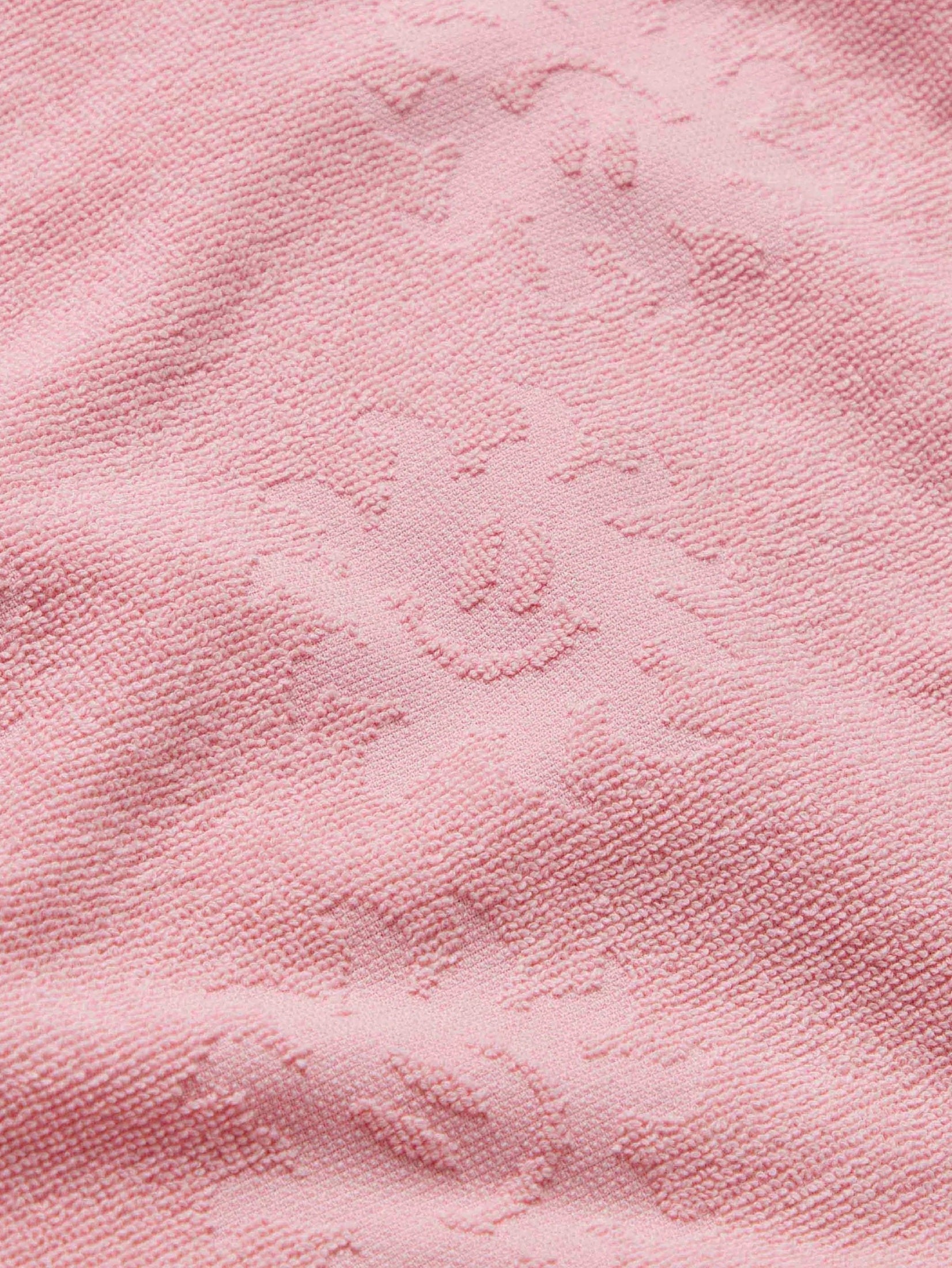 Hooded poncho sunny towelling pink