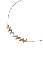 Sara necklace in sterling silver & 18k gold vermeil & rhodium