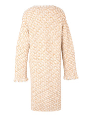 BICOLOR TWEED MIDI TOPCOAT WITH POCKETS