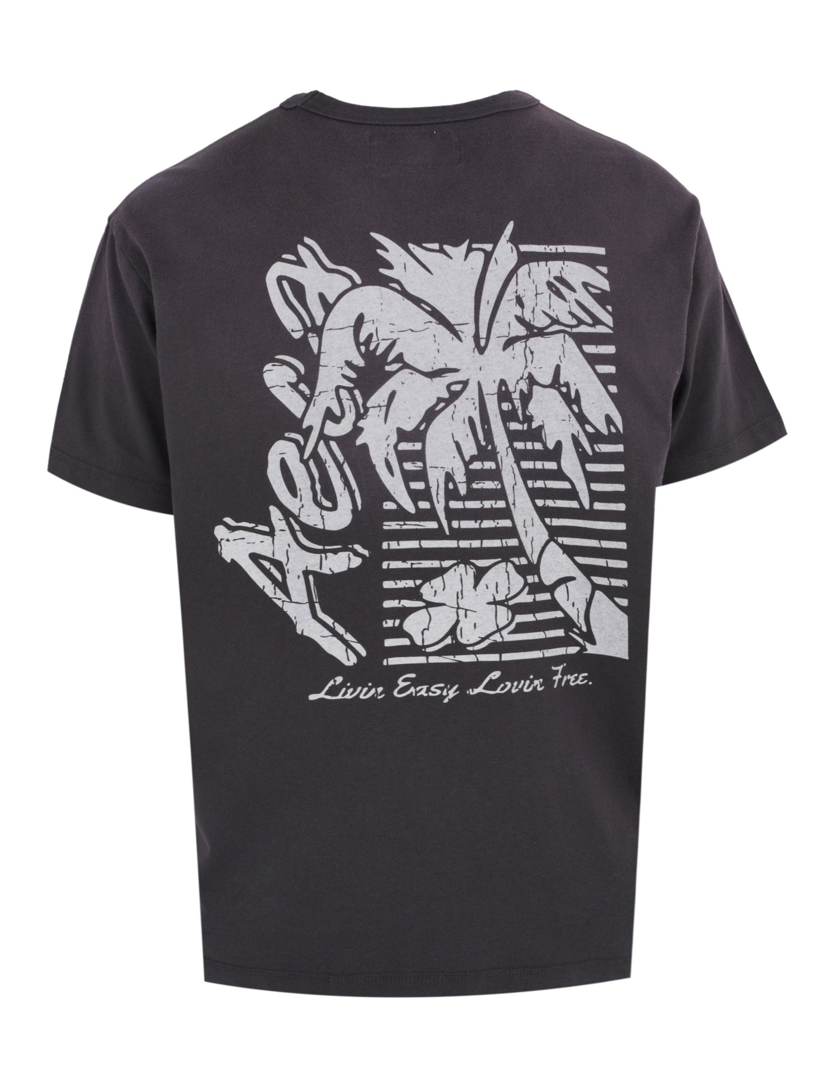 Aeca palm washed half sleeve tee