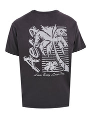 Aeca palm washed half sleeve tee