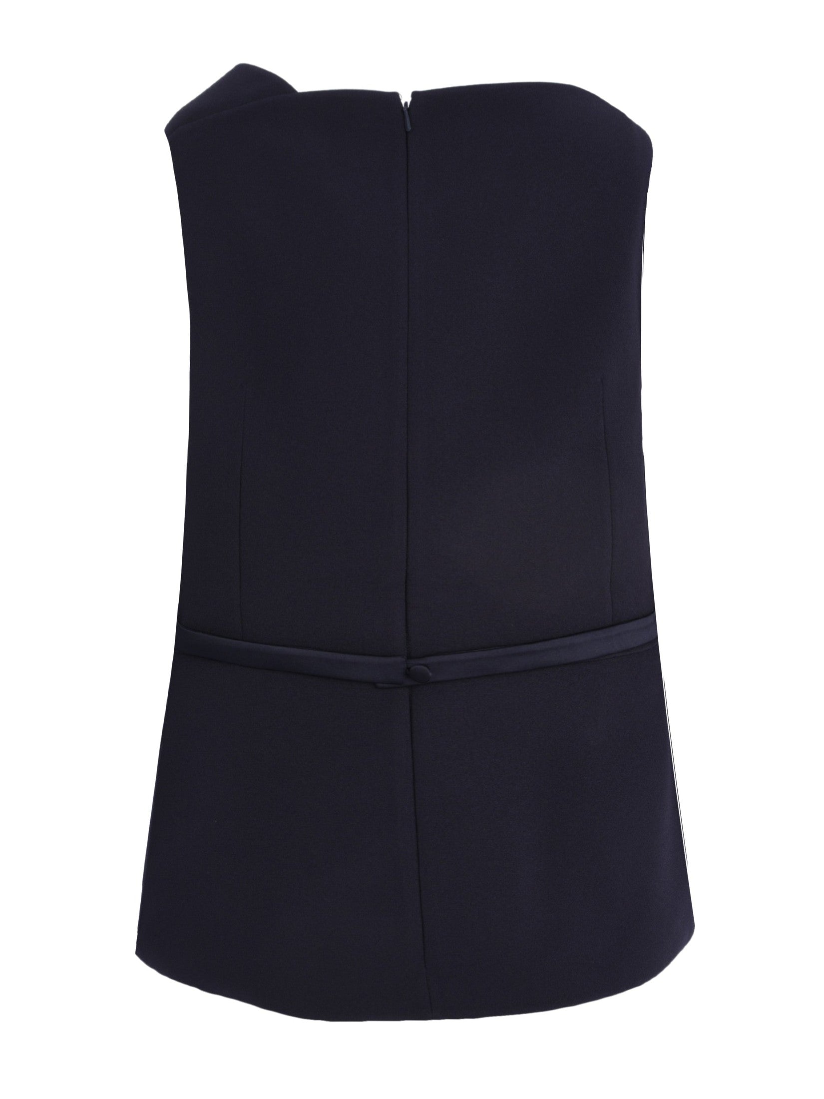 Farrah asymmetric top with fold over detail and peplum