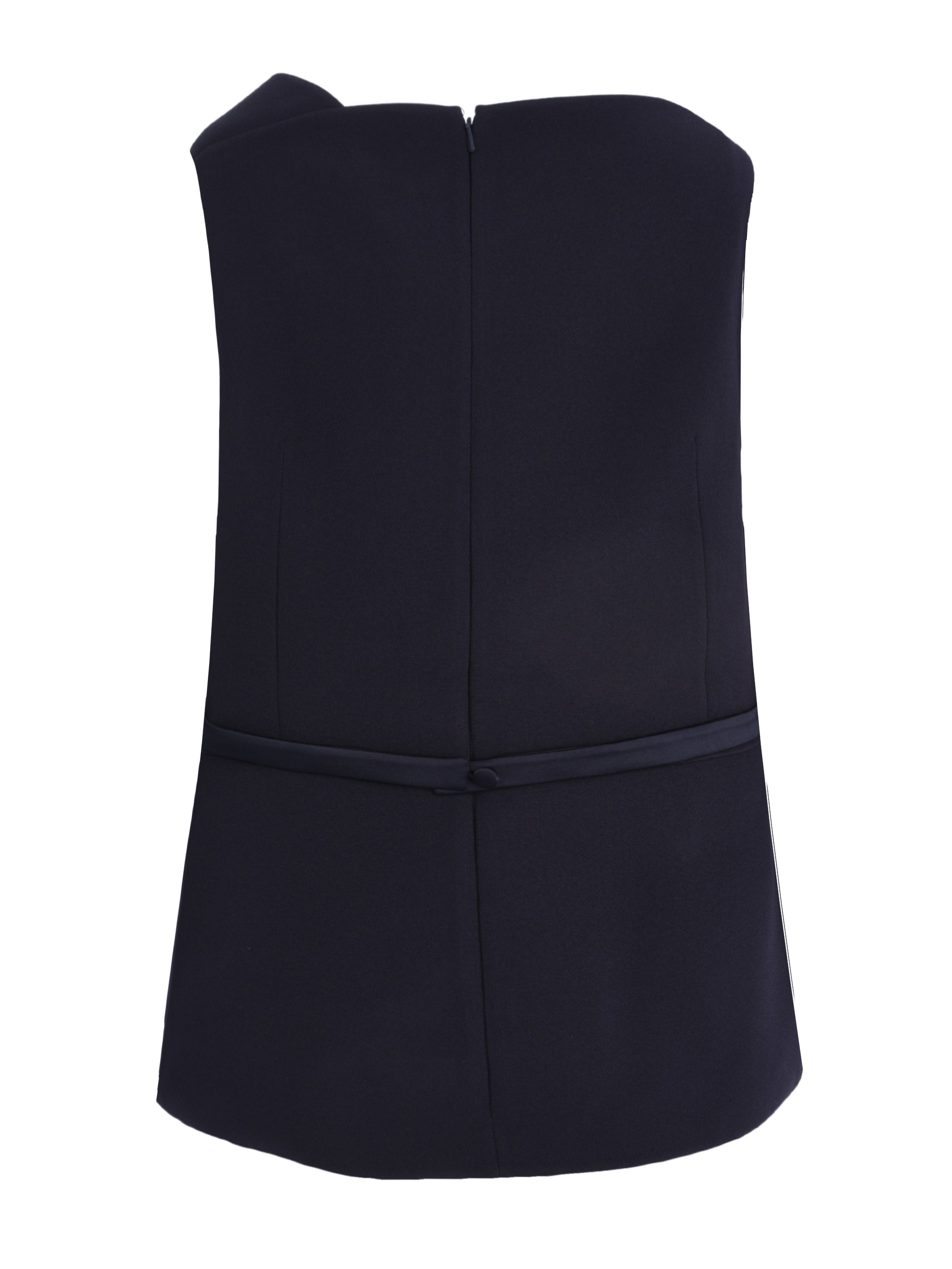 FARRAH ASYMMETRIC TOP WITH FOLD OVER DETAIL AND PEPLUM