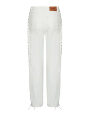 Loose fit laced jeans