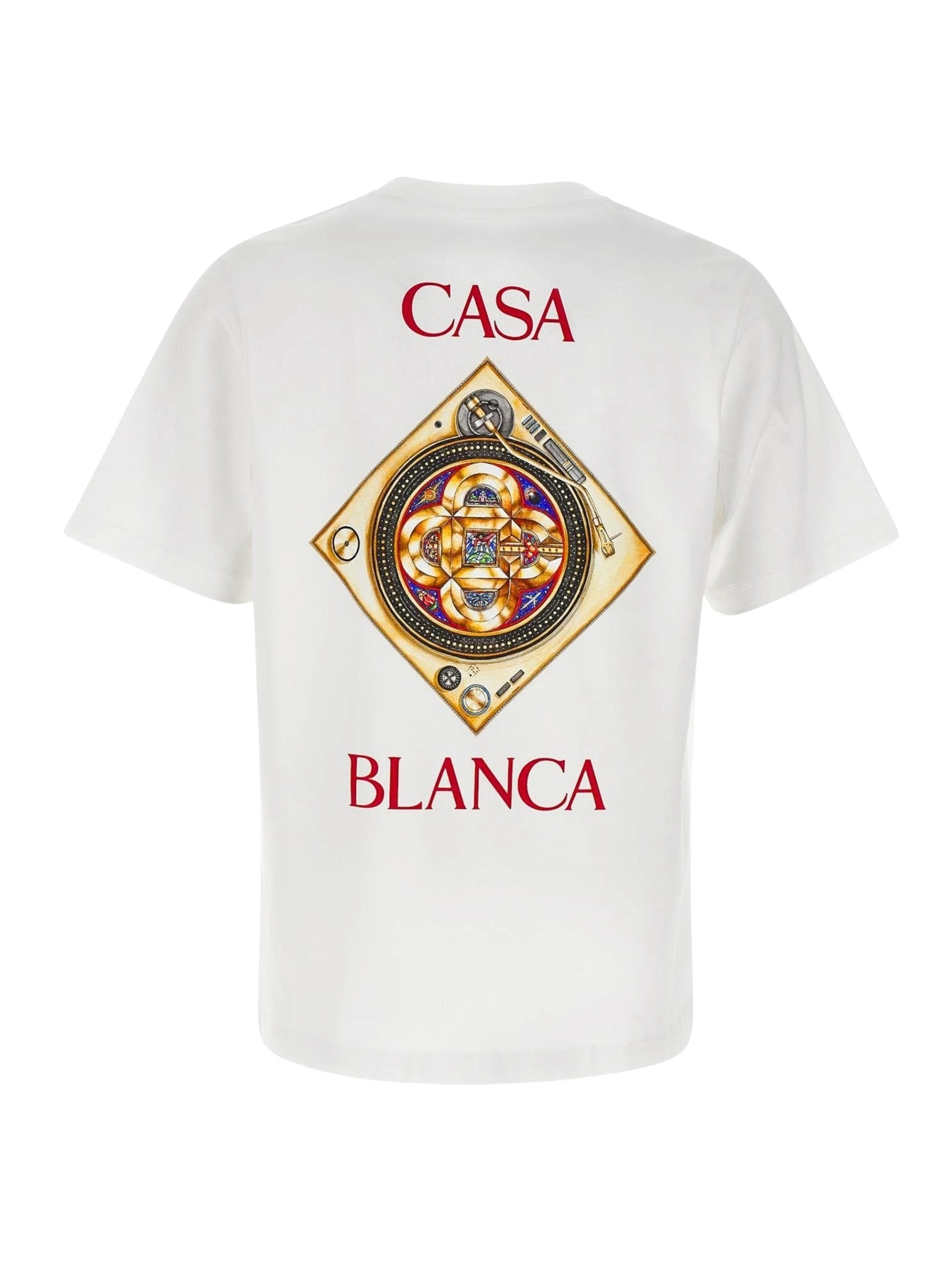 White Plafond Orne De Musique Short Sleeve T?Shirt