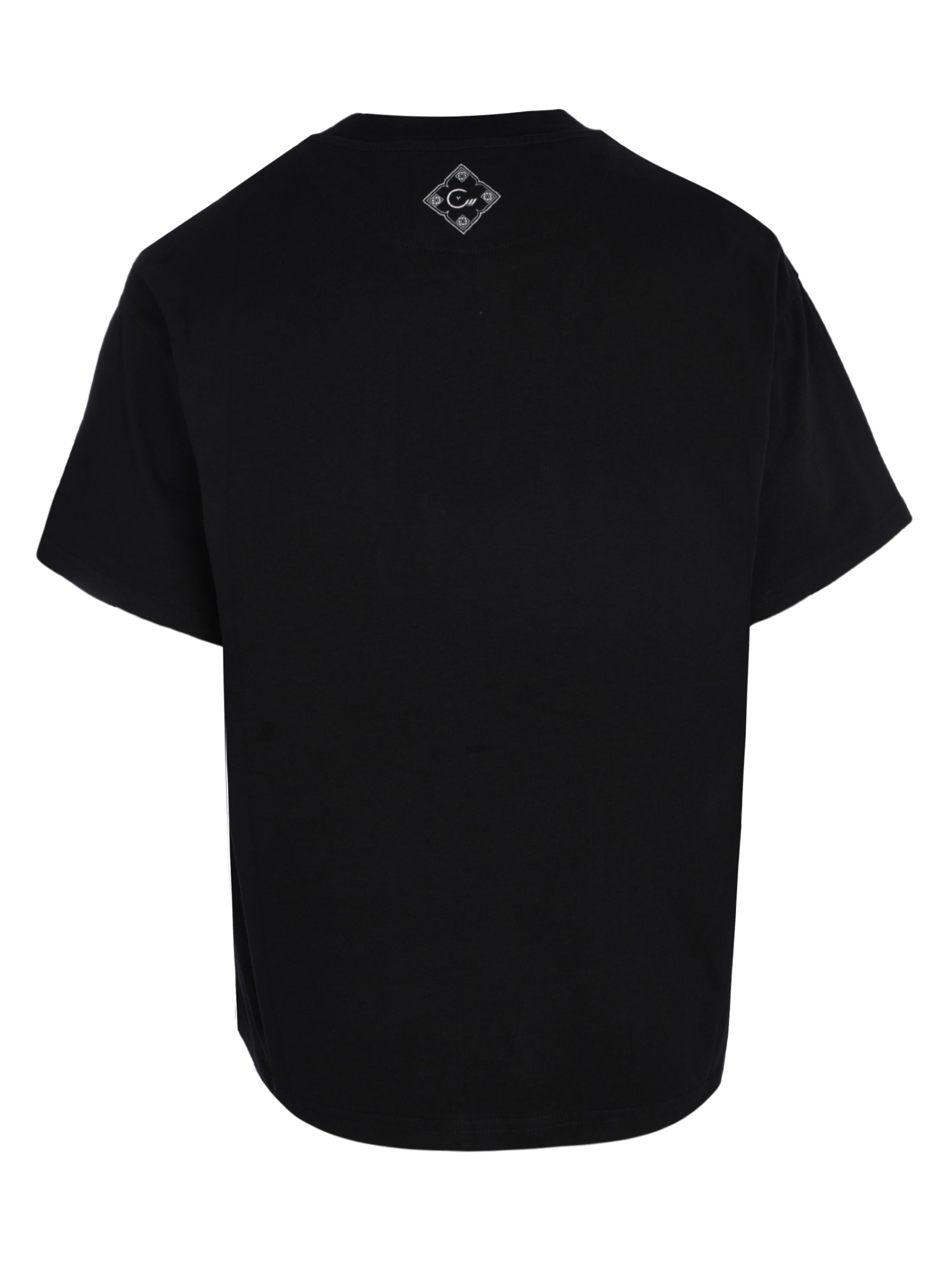 CENMAR BLACK T-SHIRT WITH A FRONT MOON PRINT