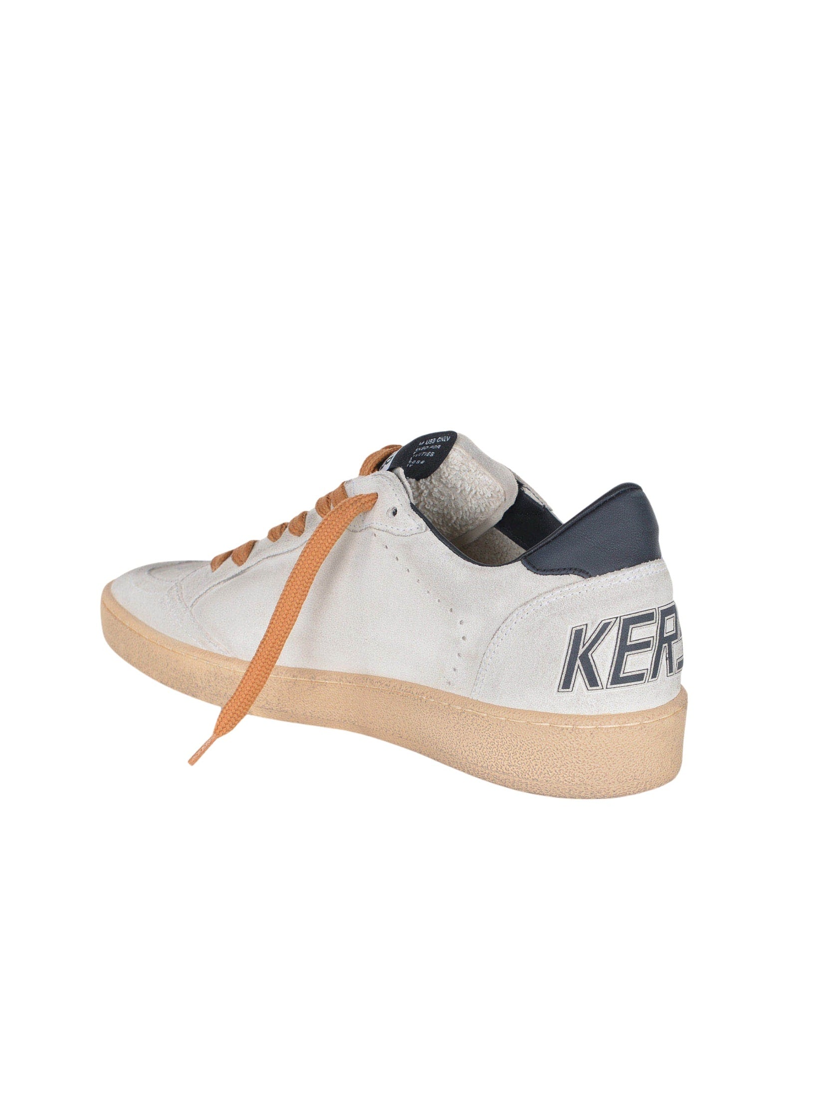 Ballstar suede upper toe tongue and spur leather star and heel