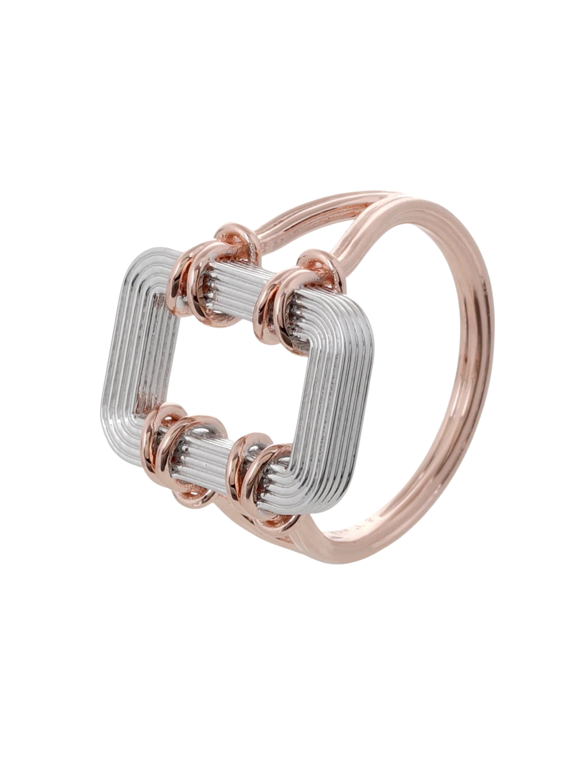 Asha ring in in sterling silver & 18k rose gold vermeil and rhodium