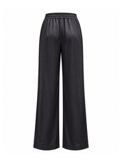 Embroidered Satin Trousers