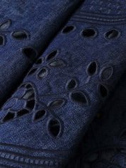 Mahon broderie denim midi