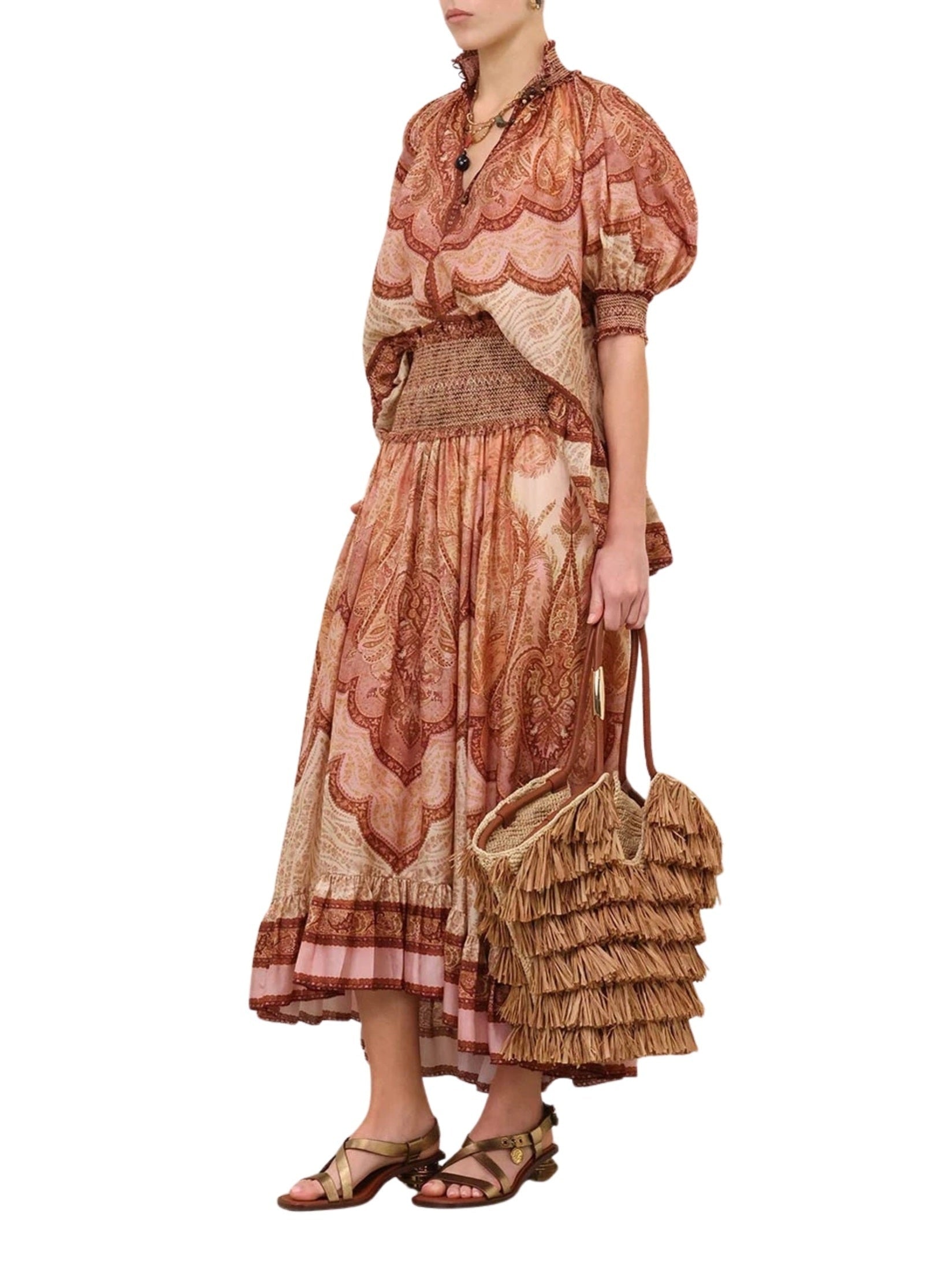Wanderlust frill maxi skirt