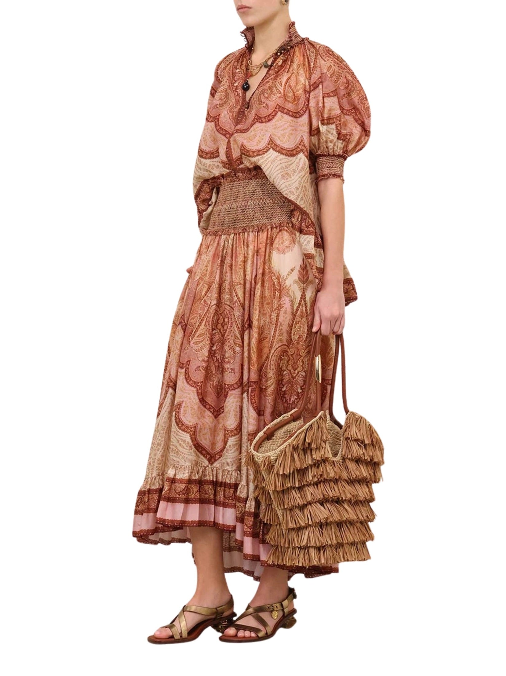 Wanderlust frill maxi skirt