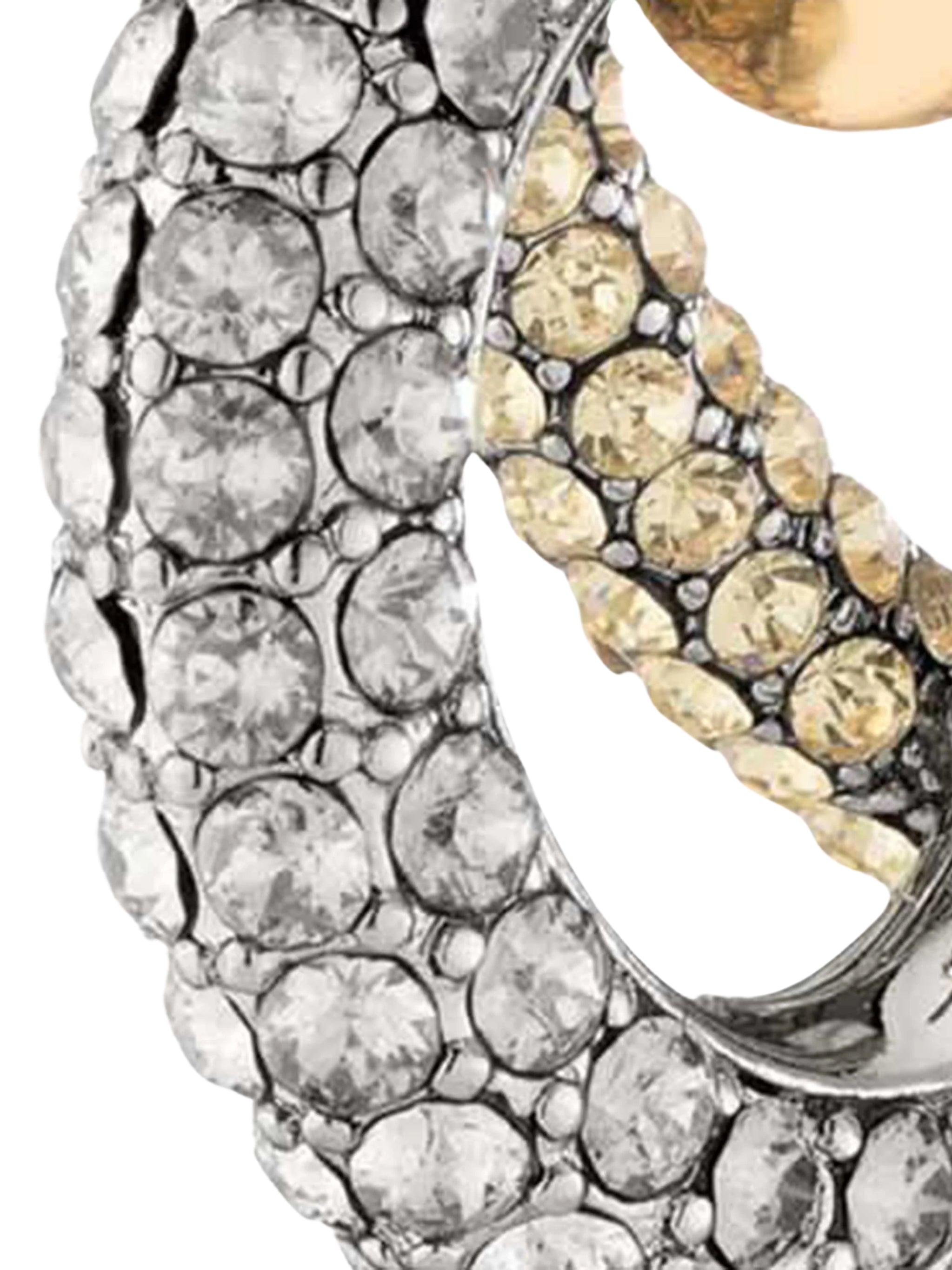 MARISA PAVE TWO TONE HOOP