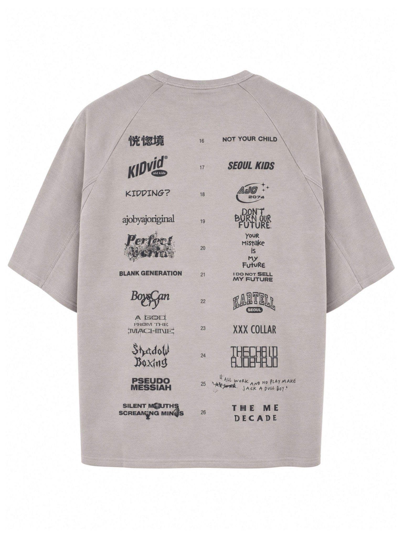 10th anniversary raglan t-shirt