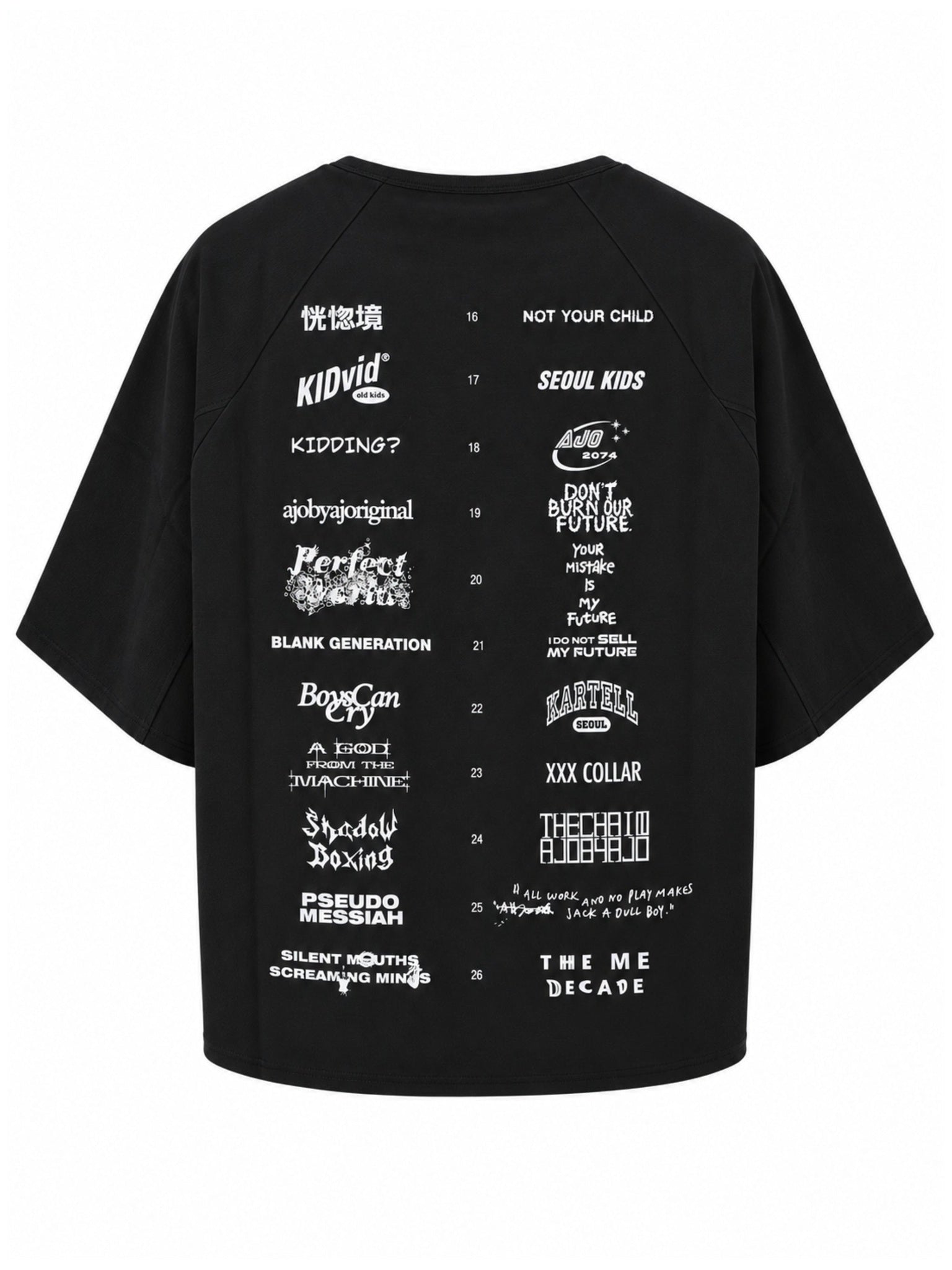 10th anniversary raglan t-shirt