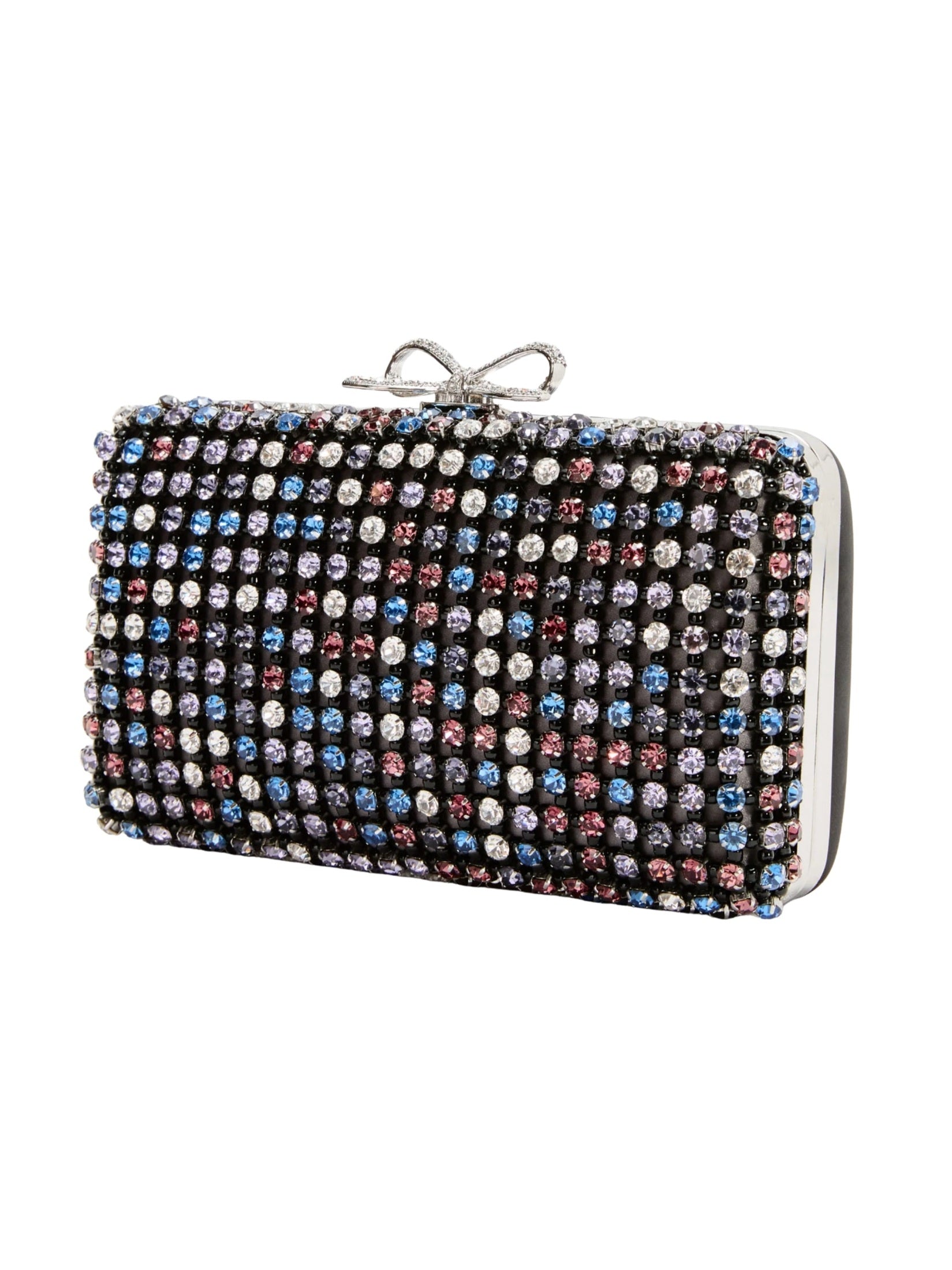 Multi crystal chainmail clutch