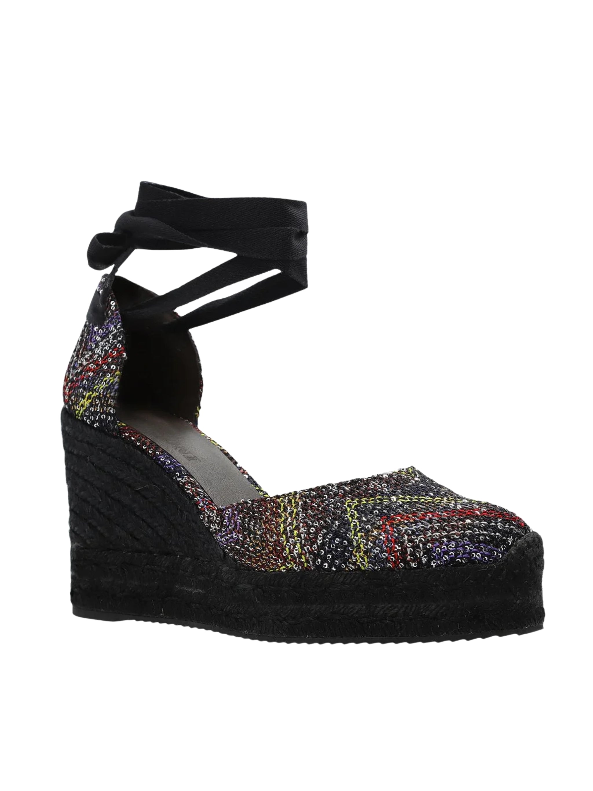 Eva 80 Caperdoni Sequin-Embellished Espadrilles