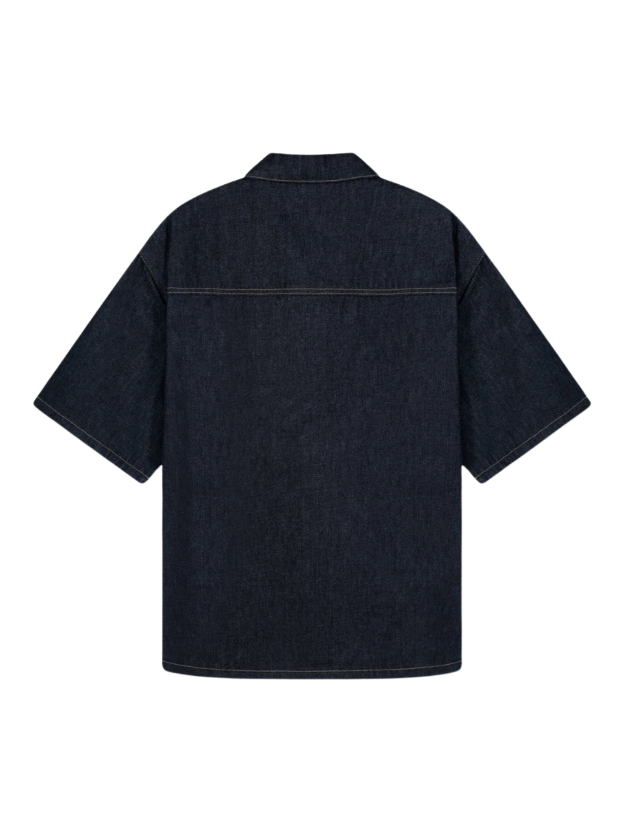 The stitched denim shirt