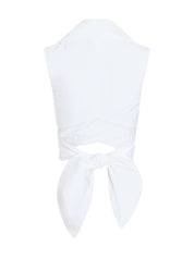 Organic Cotton Sleeveless Draped Top