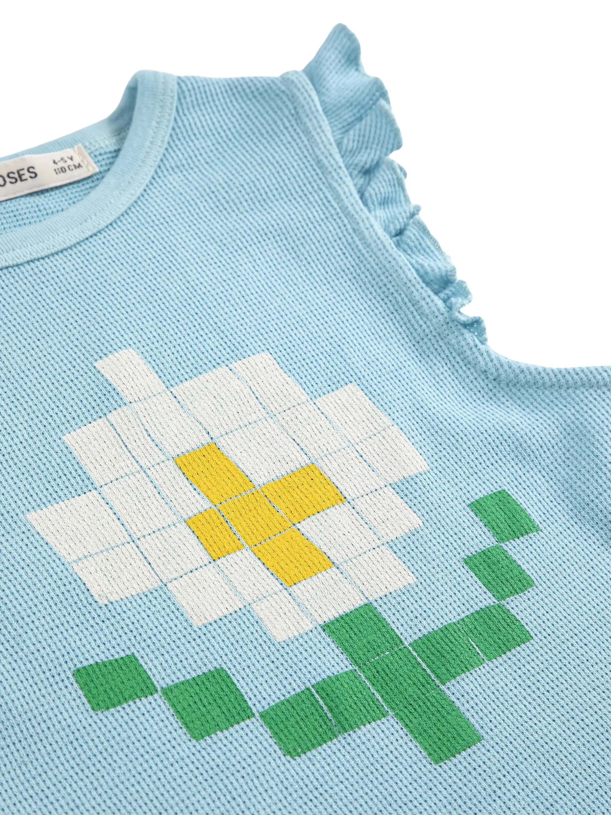 Pixel daisy ruffled top