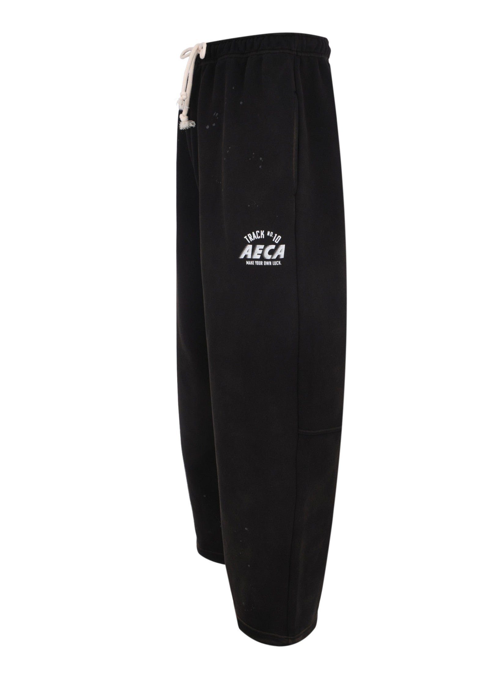 Washed cut-off hem sweat pants