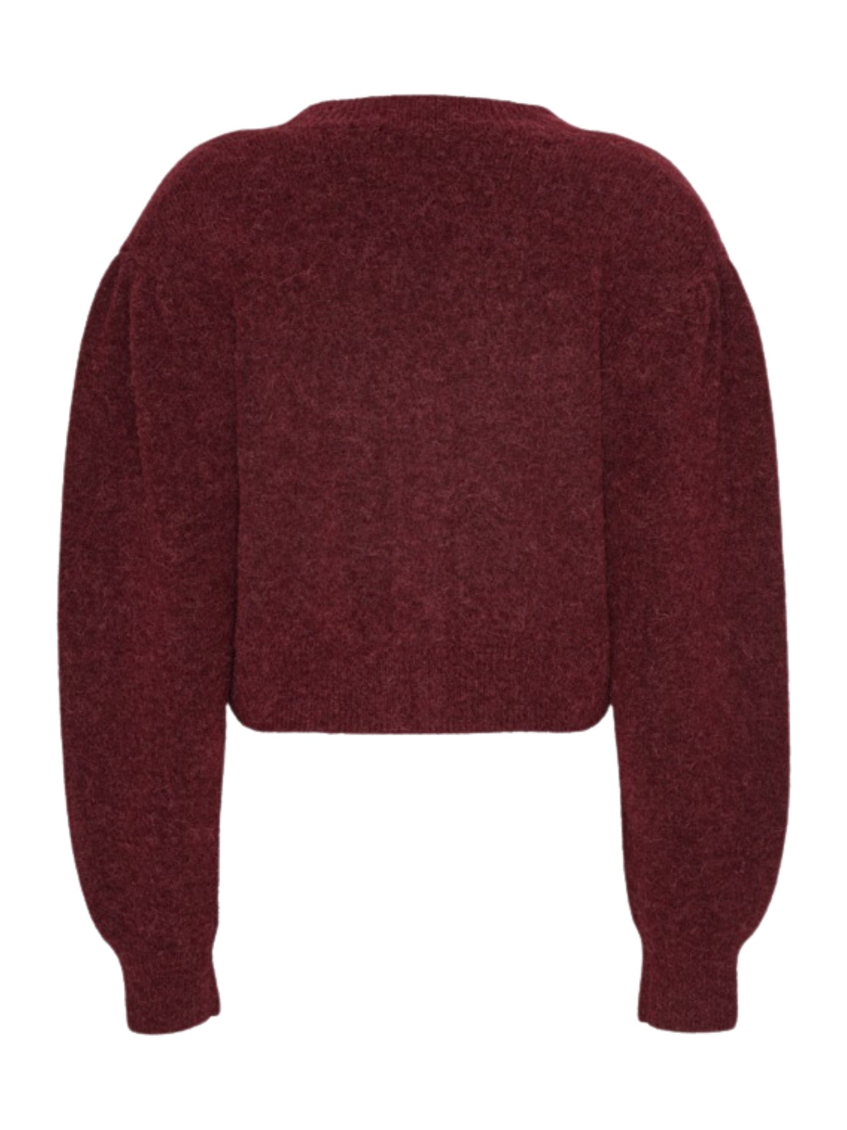 Knit puffsleeve cardigan
