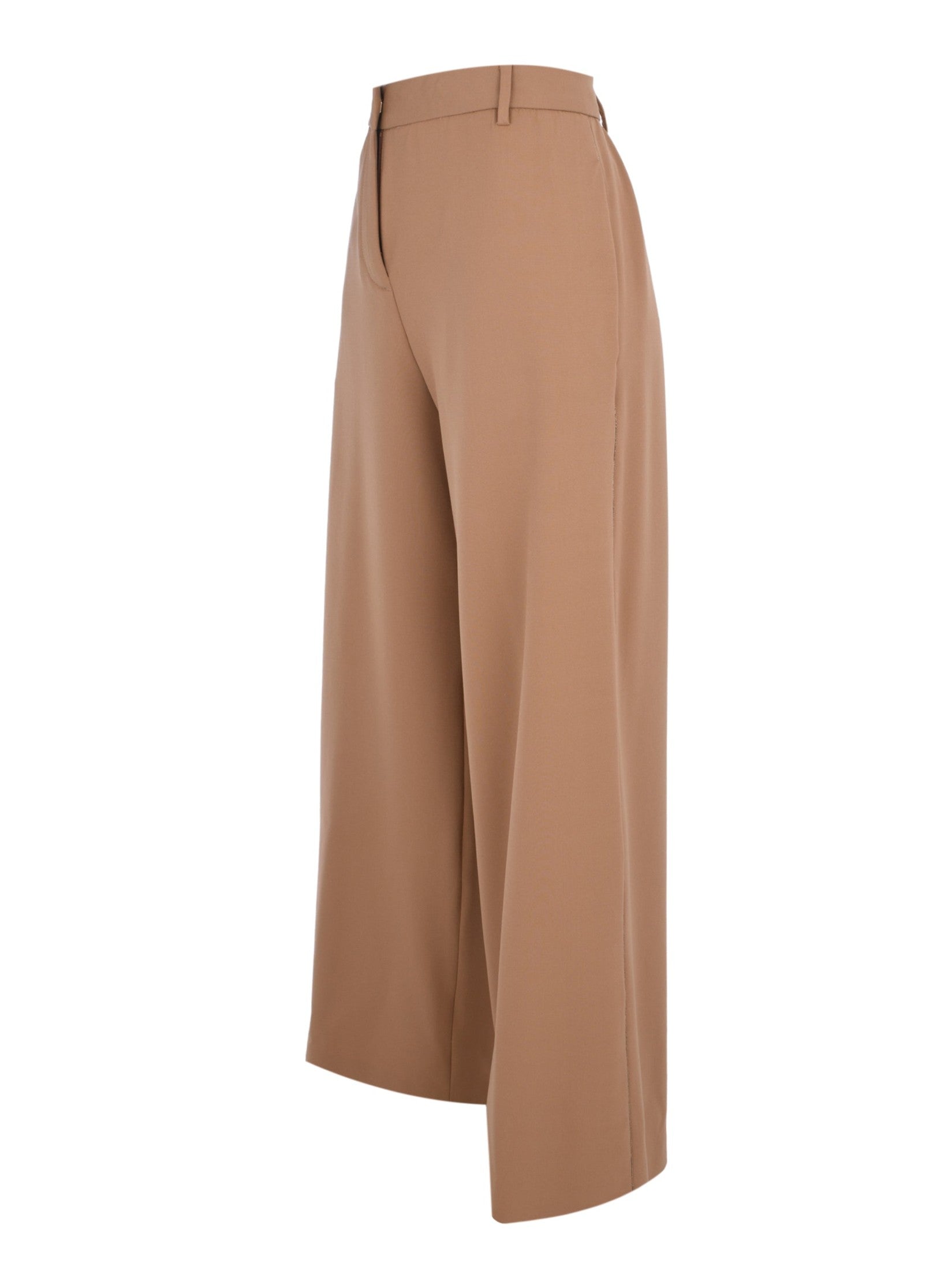 Tech wool wide leg trousers